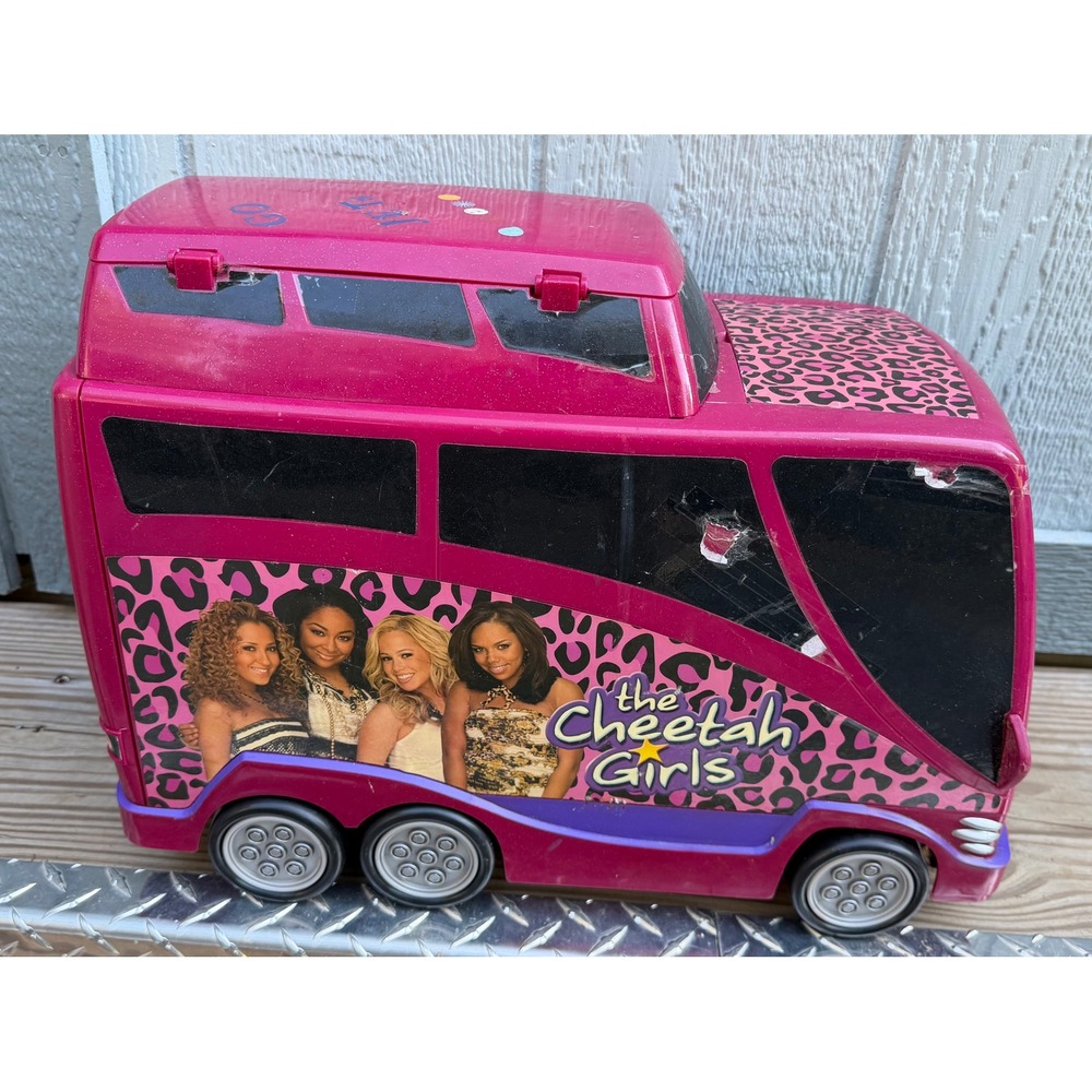 Disney The Cheetah Girls Rockin Tour Bus Pink Cheetah Print Play Set Vintage